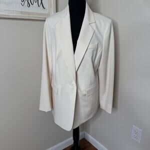 The Limited Ivory Single Button Blazer Size 0X/L-XL